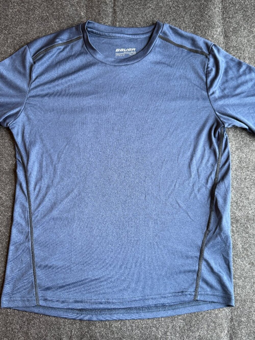 Bauer Vapor Team Tech Tee Youth XL Navy Hockey Shirt